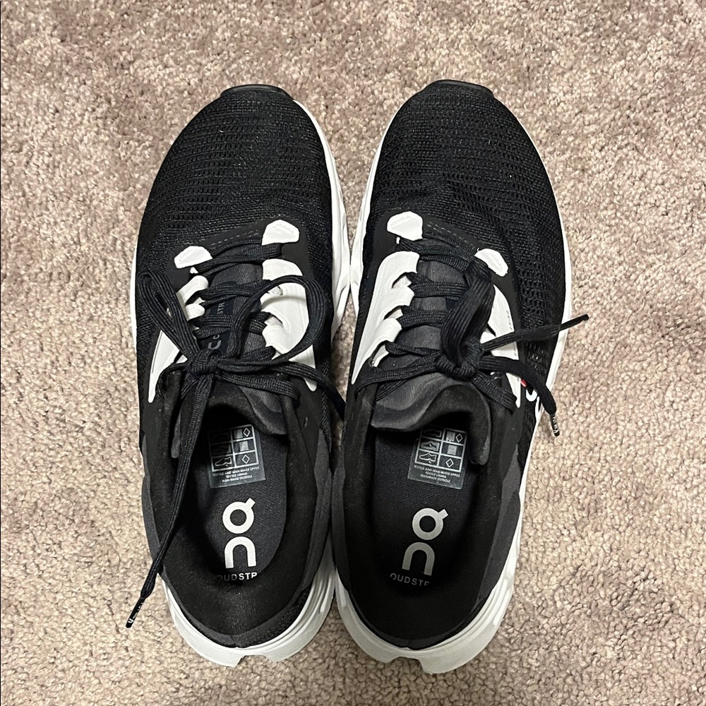On Running Black and White Sneakers - Picture 4 of 5